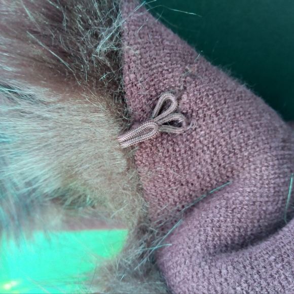 🍁🎄 BACK IN STOCK!  Wrap Jacket Claret Color with faux fur accents 😲 - Picture 6 of 16